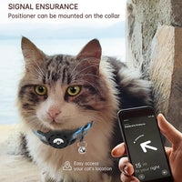 AirTag Cat Collar with Bells, Safety Buckle Cats Collar with Airtag Holder, Anti-Lost Cat Collars for Girl Boy Cats Kitty Puppy